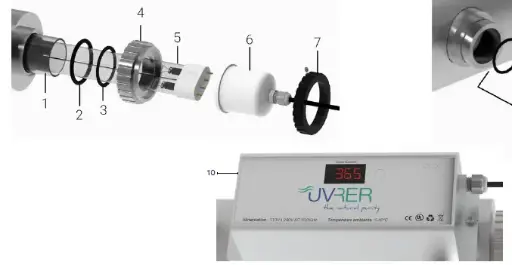 Coffret électrique complet avec cordon et connecteur lampe FiltrO UV 